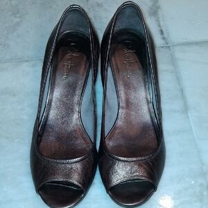Cole Haan Air Tali Brown Metallic Wedges 9.5B